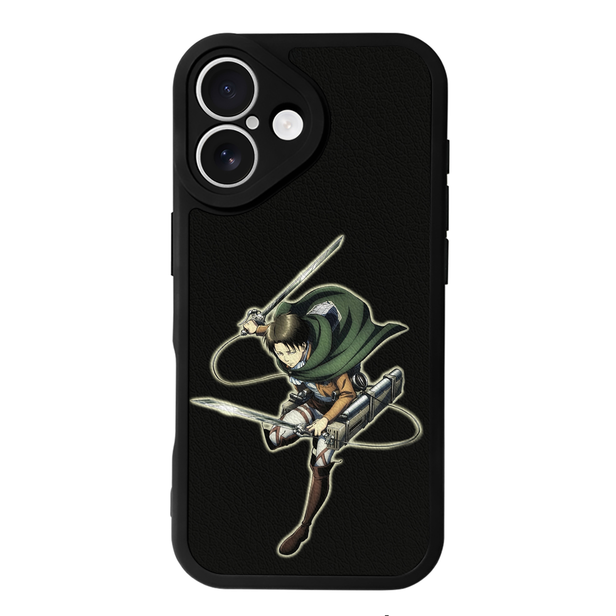 （画像用） 進撃の巨人 リヴァイ·アッカーマン Attack on Titan Levi Ackerman 【iPhone 16シリーズ対応】シリコンスマホケース（レザー調） 材質：シリコン